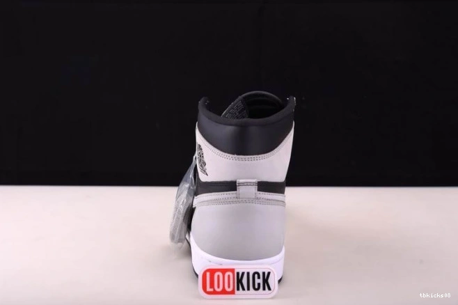Reps TBkick Air Jordan 555088-035 Smoke Grey 1 Retro Light High White Black 0815